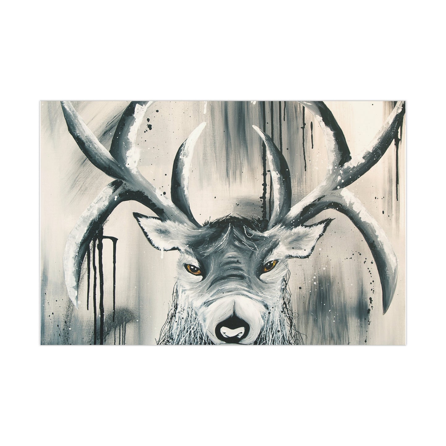 Mystic Stag Satin Poster: Embrace the Spirit of Strength and Mysticism