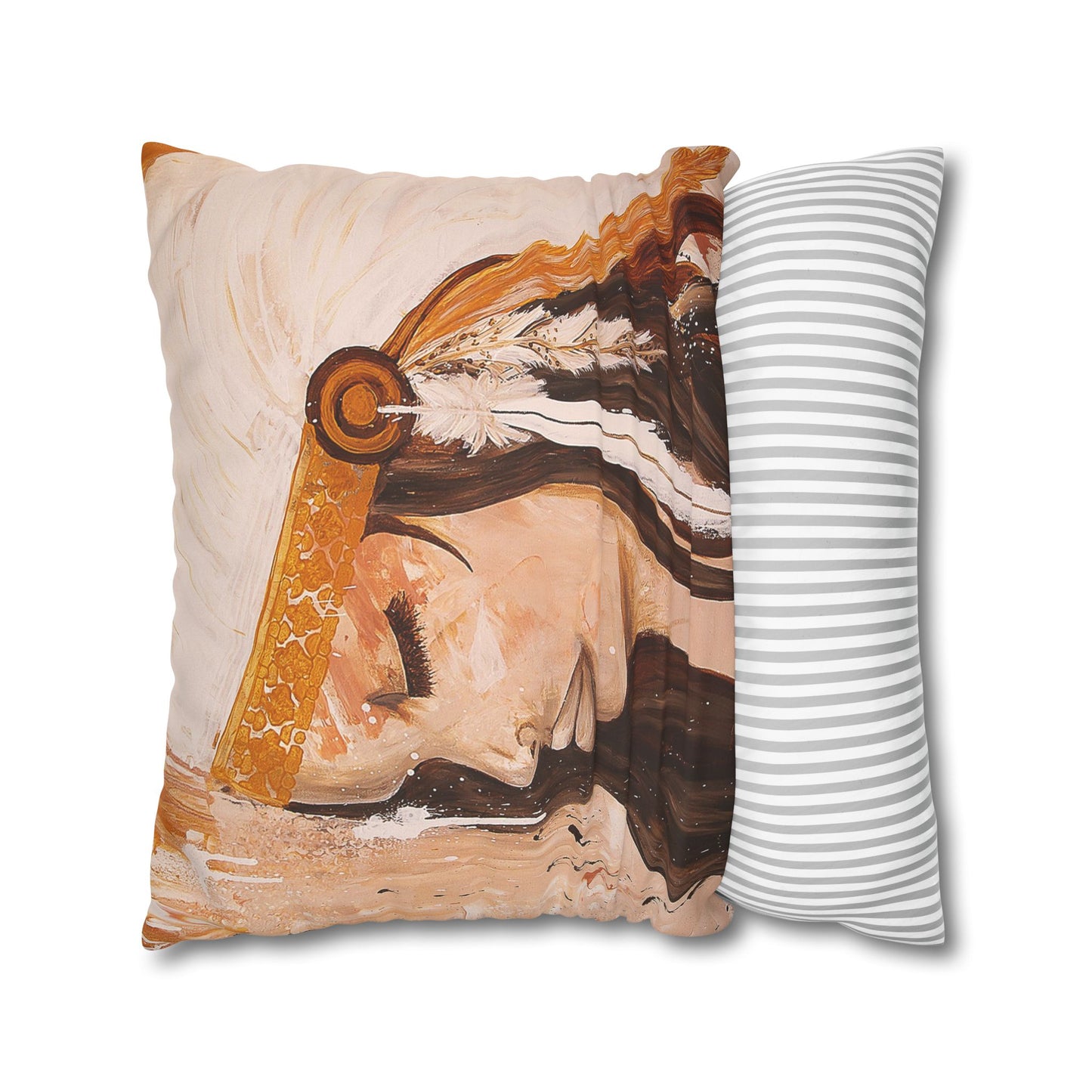 The Dreaming Warriors - Faux Suede Square Pillowcase