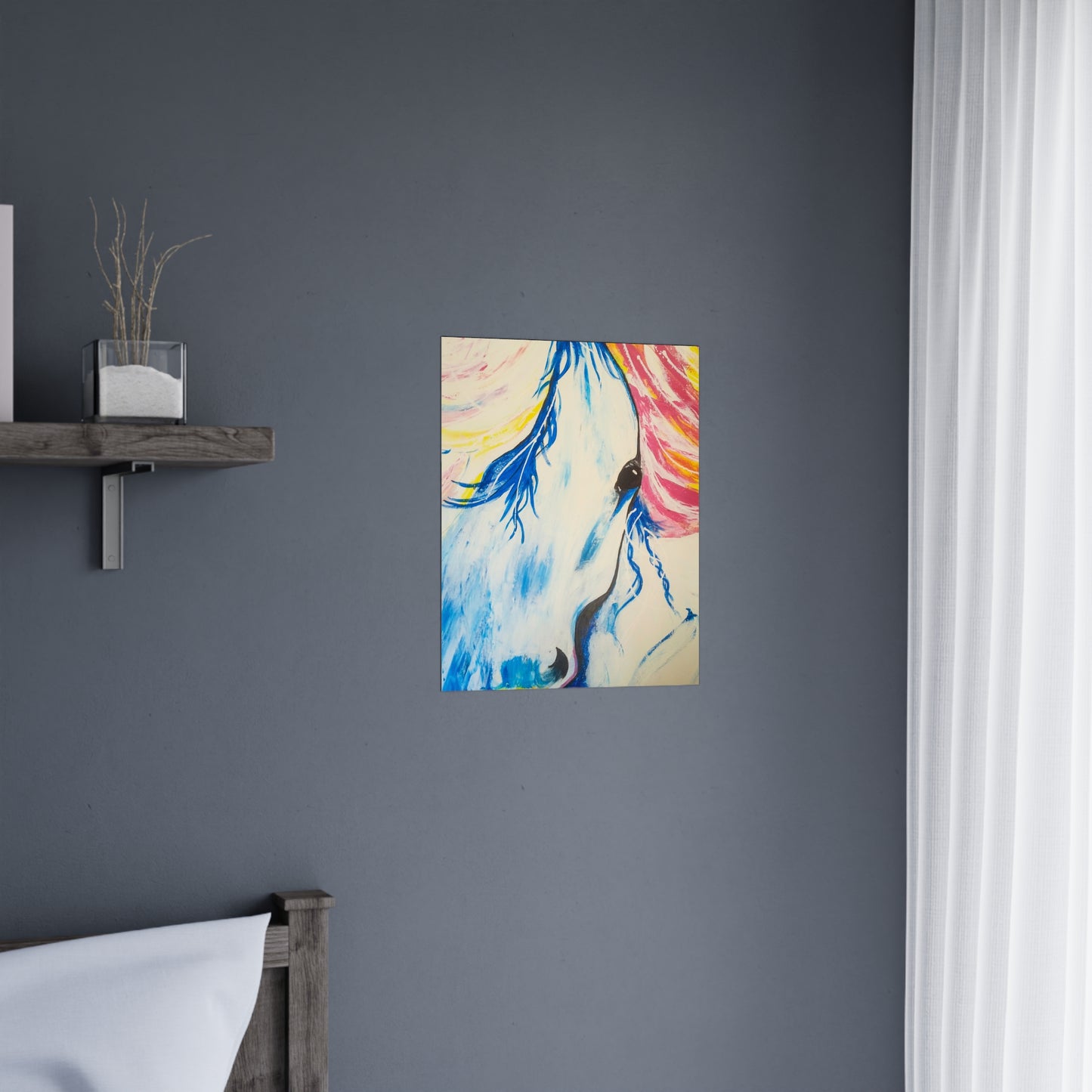 Vibrant Horse Art Matte Poster - Colorful Wall Décor for Animal Lovers