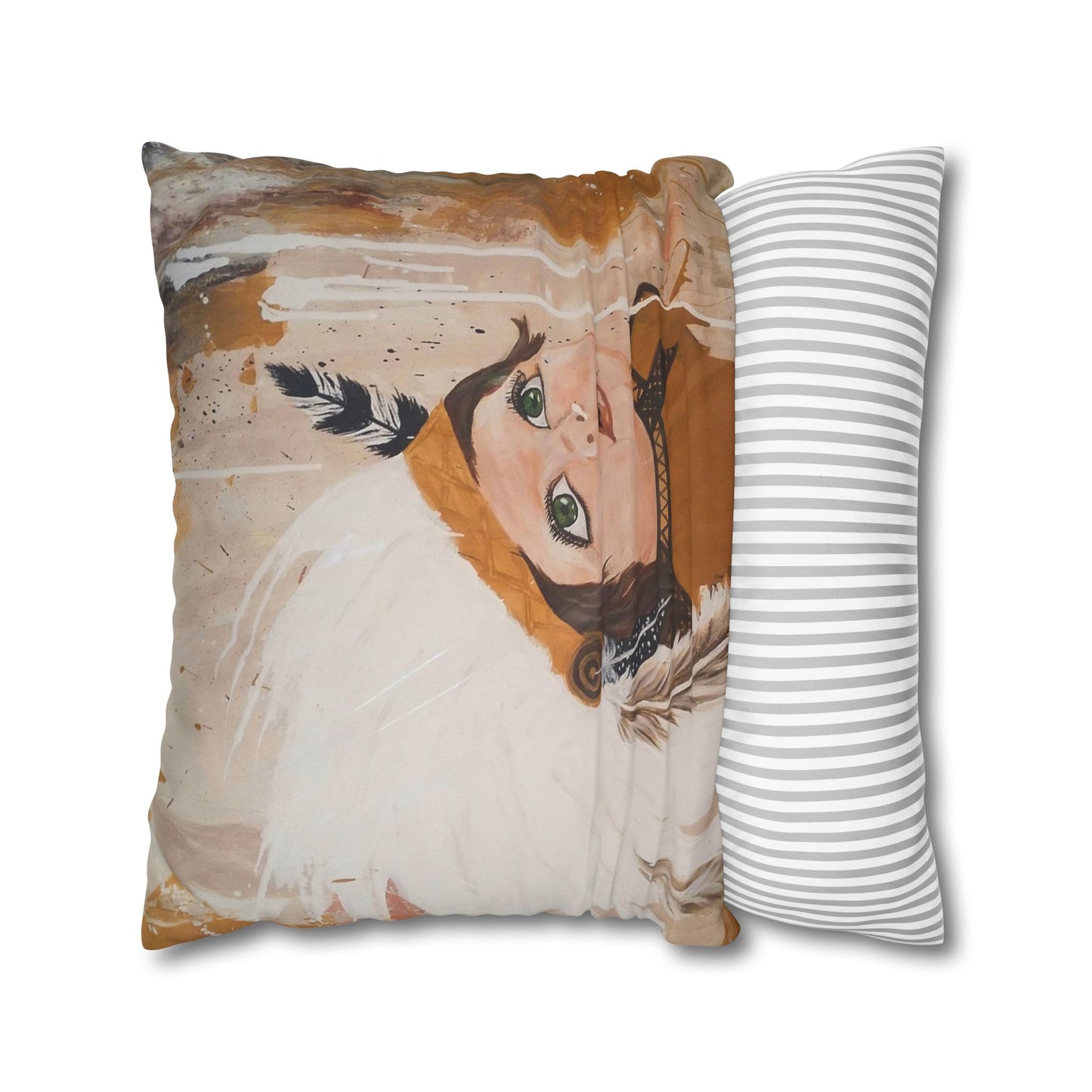 The Dreaming Warriors - Faux Suede Square Pillowcase