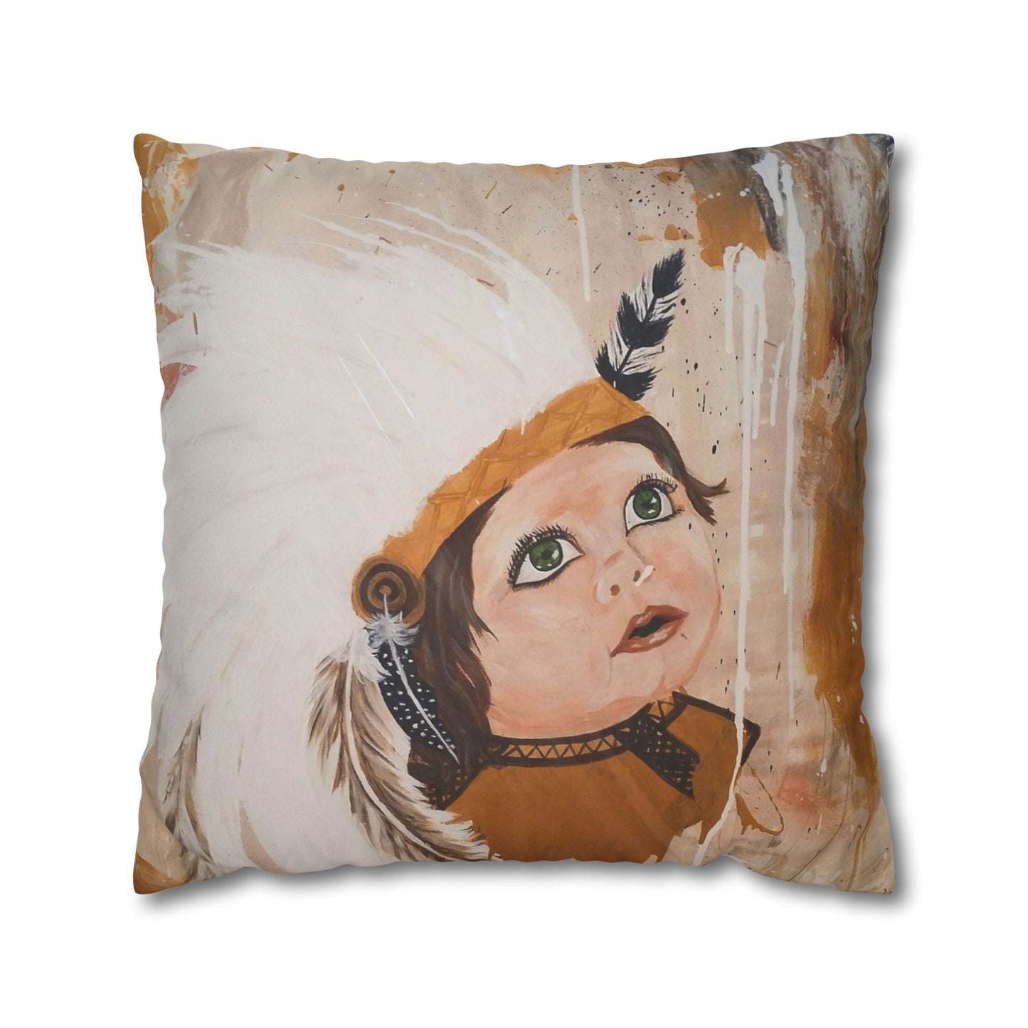 The Dreaming Warriors - Faux Suede Square Pillowcase