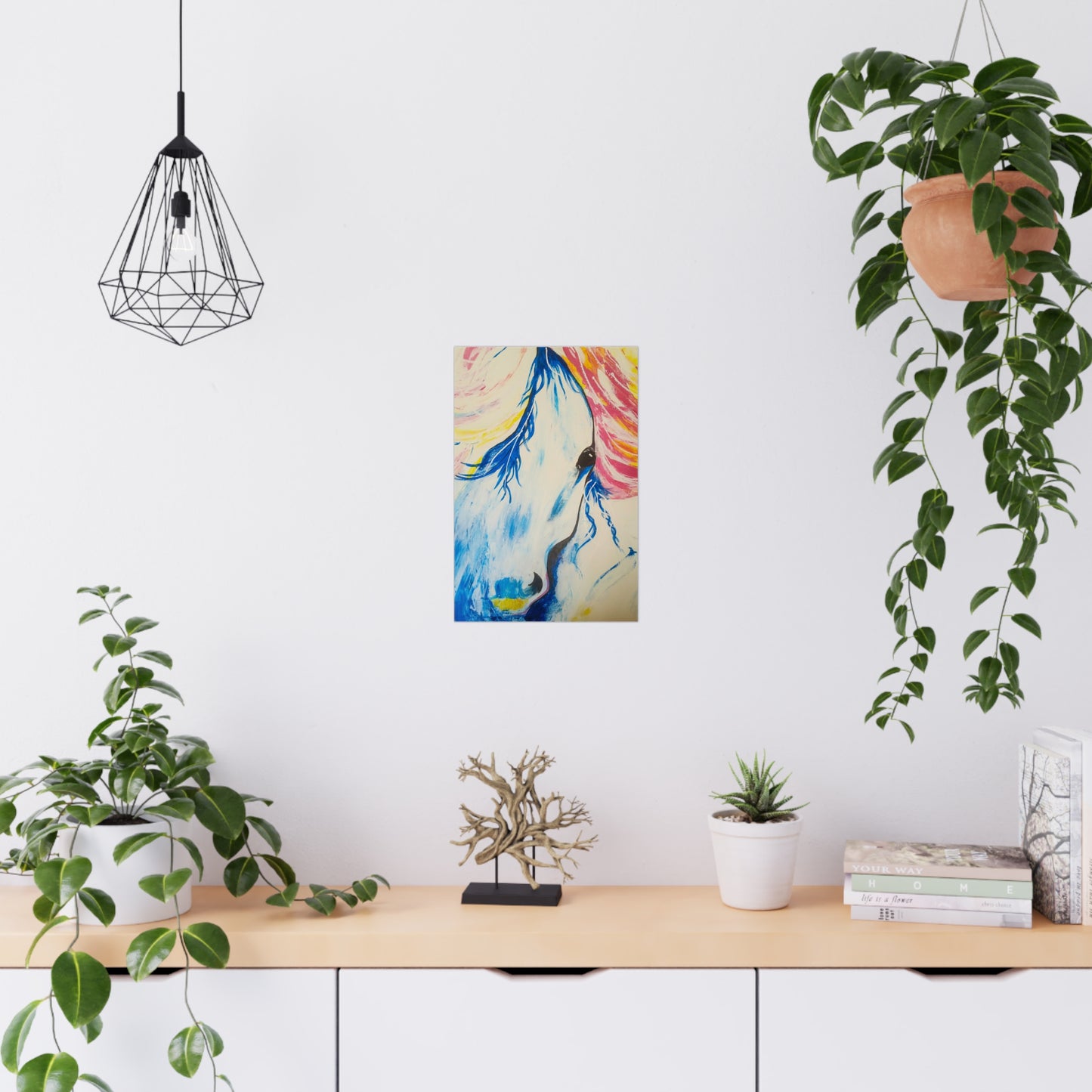Vibrant Horse Art Matte Poster - Colorful Wall Décor for Animal Lovers