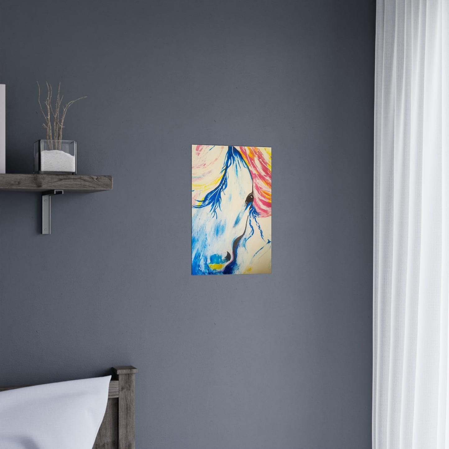 Vibrant Horse Art Matte Poster - Colorful Wall Décor for Animal Lovers