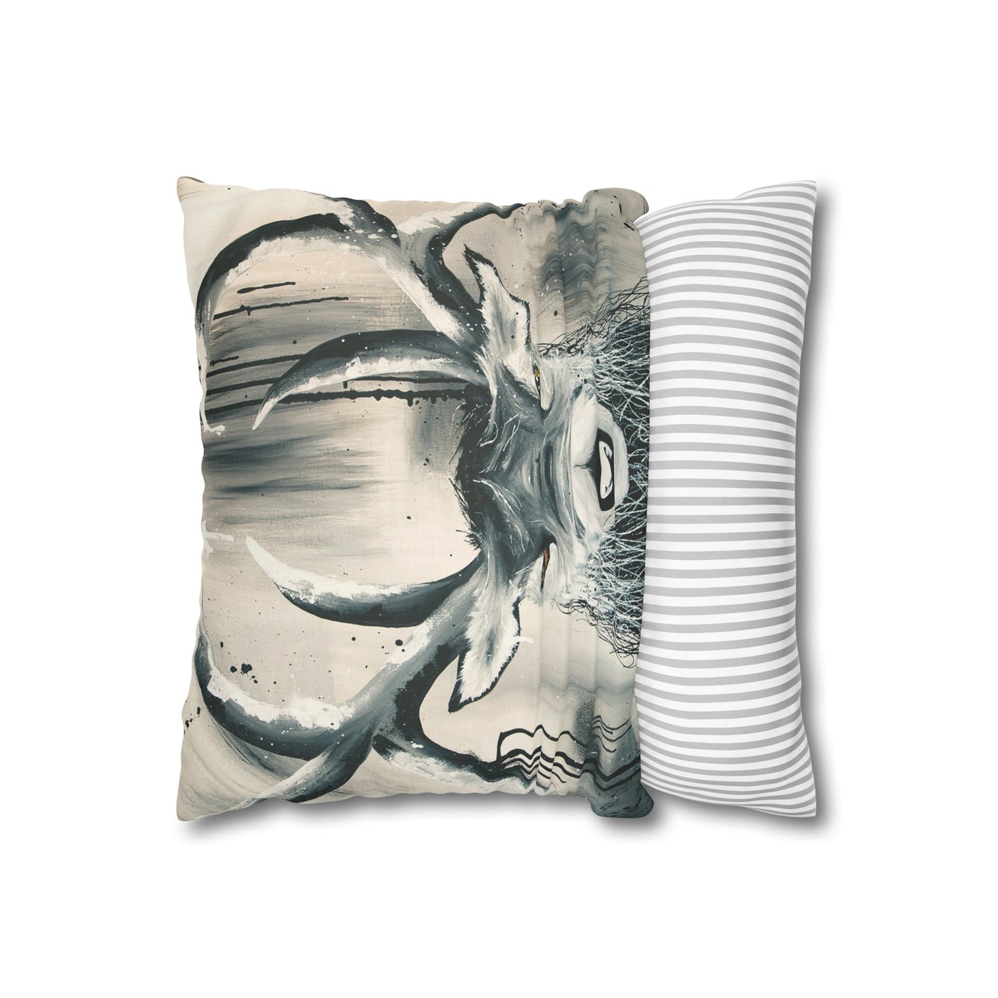Mystic Stag - Faux Suede Square Pillowcase
