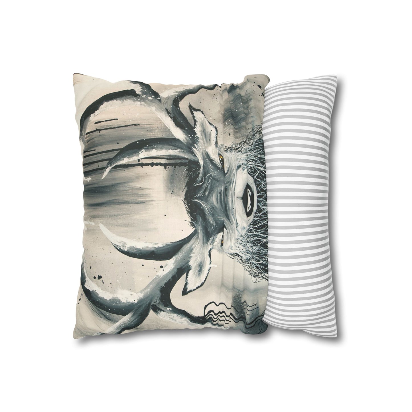 Mystic Stag - Faux Suede Square Pillowcase