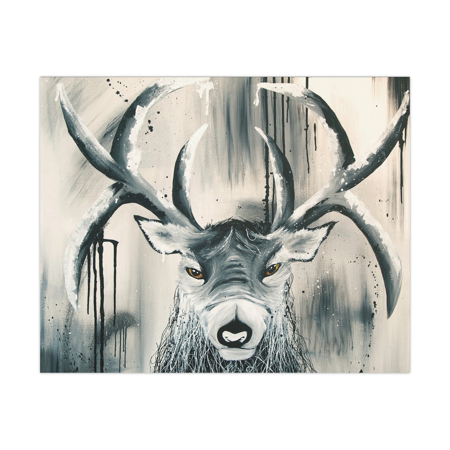 Mystic Stag Satin Poster: Embrace the Spirit of Strength and Mysticism