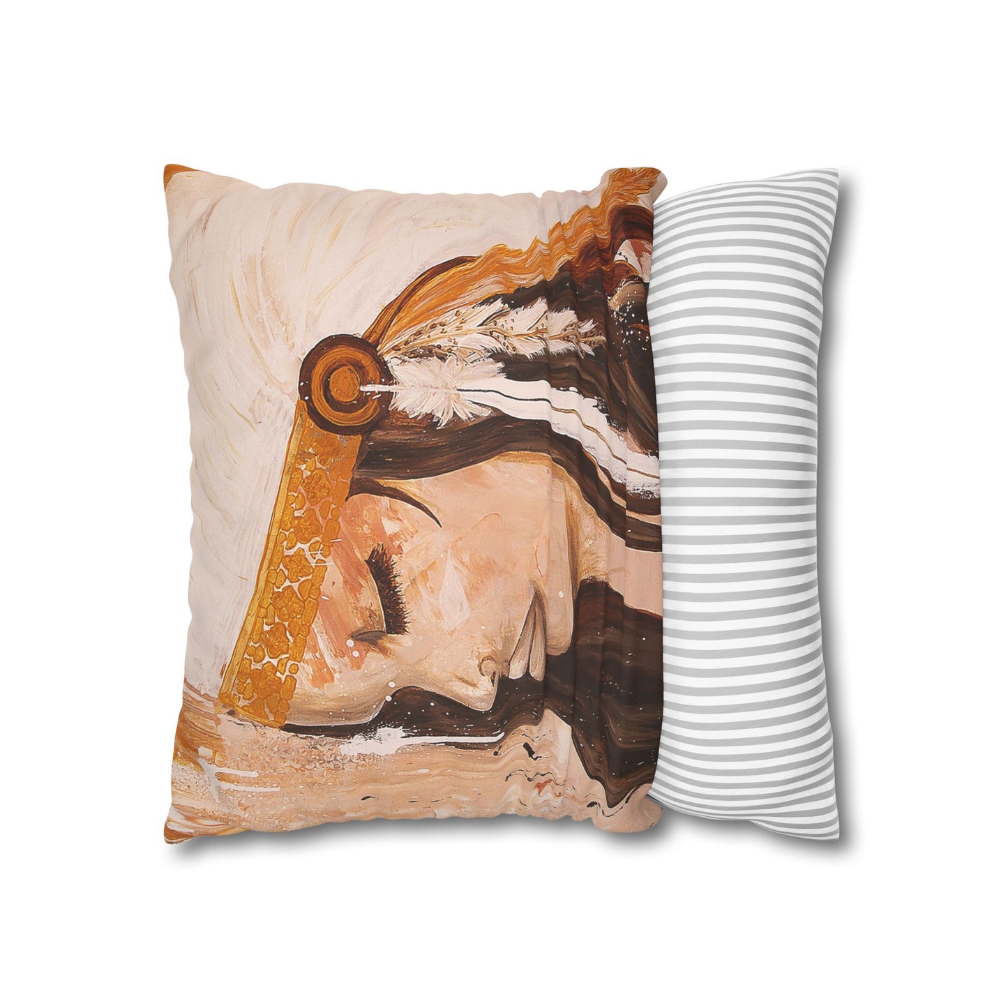 The Dreaming Warriors - Faux Suede Square Pillowcase