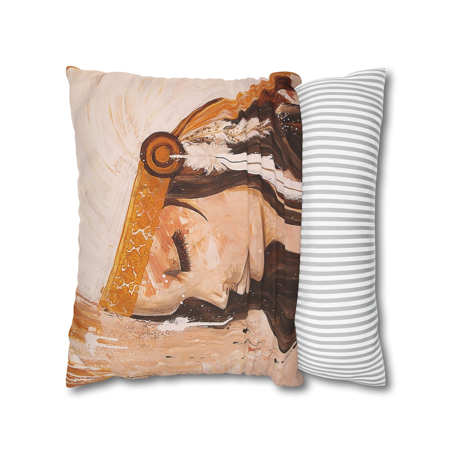 The Dreaming Warriors - Faux Suede Square Pillowcase
