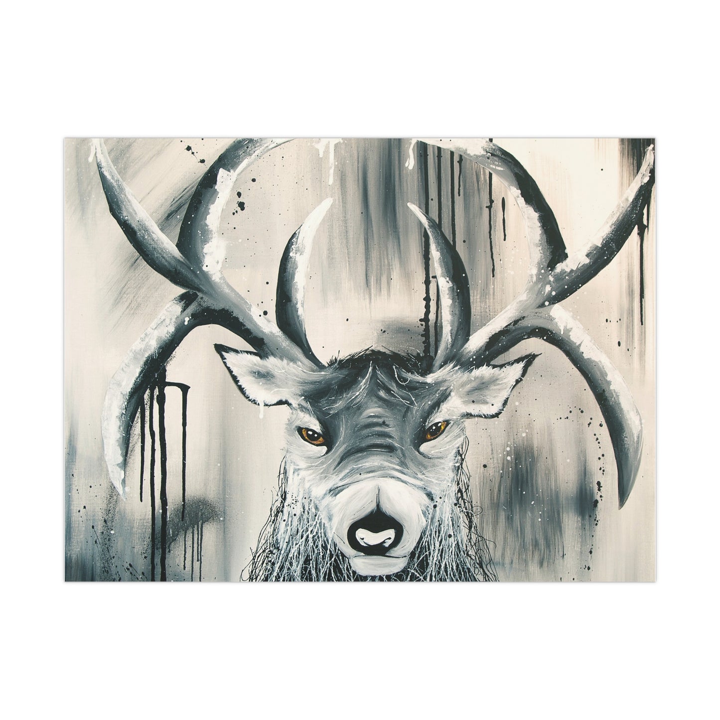 Mystic Stag Satin Poster: Embrace the Spirit of Strength and Mysticism