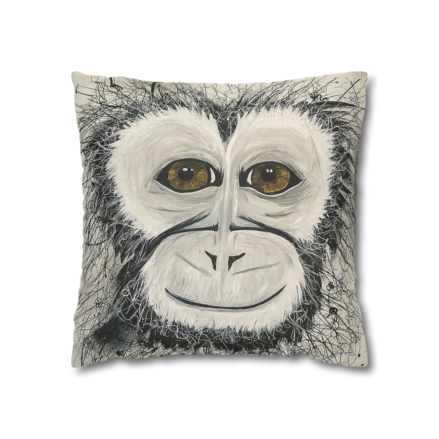 Cheeky Monkey - Faux Suede Square Pillowcase