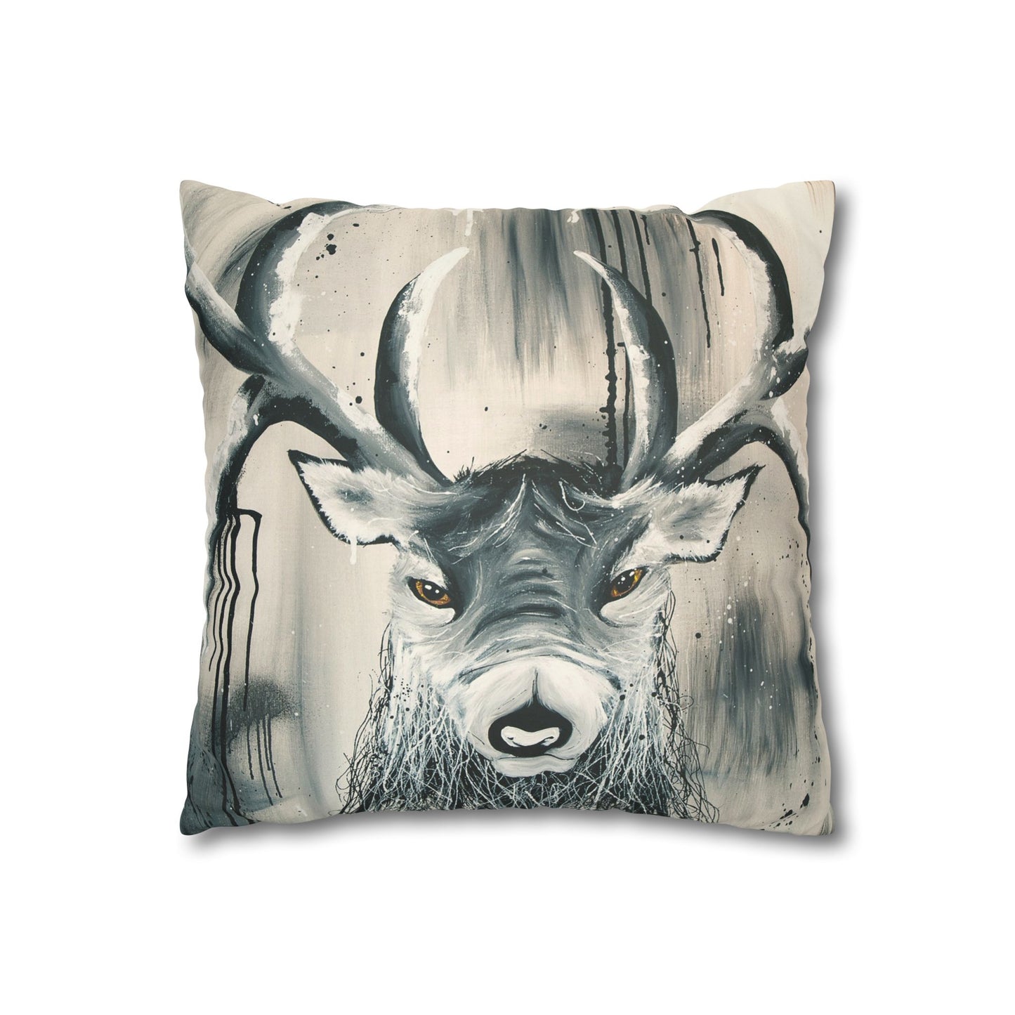Mystic Stag - Faux Suede Square Pillowcase