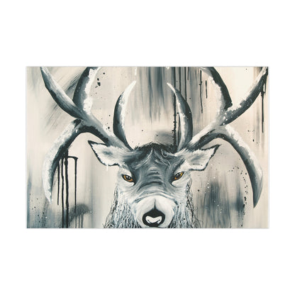 Mystic Stag Satin Poster: Embrace the Spirit of Strength and Mysticism