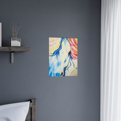 Vibrant Horse Art Matte Poster - Colorful Wall Décor for Animal Lovers