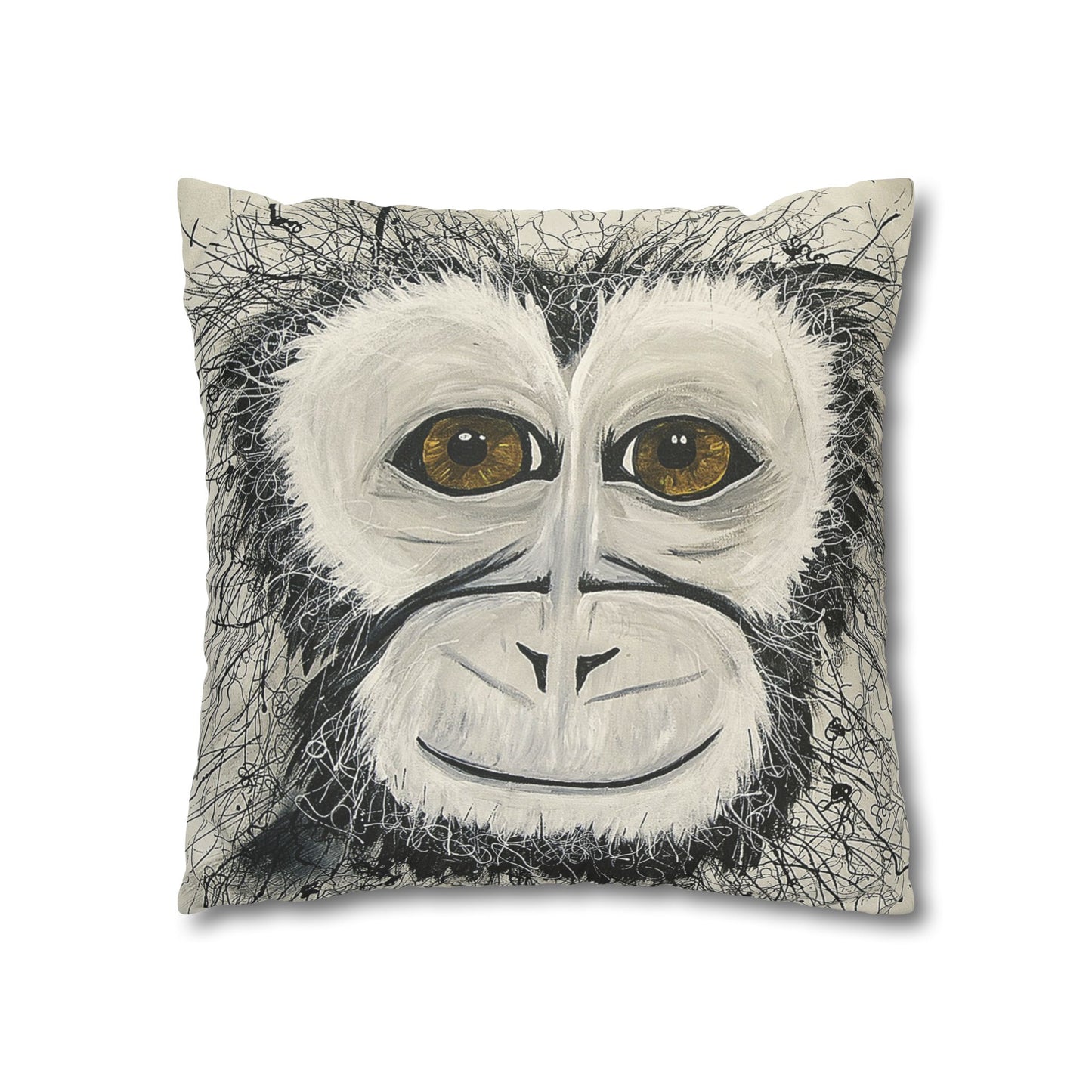 Cheeky Monkey - Faux Suede Square Pillowcase