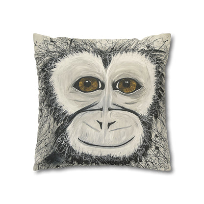 Cheeky Monkey - Faux Suede Square Pillowcase