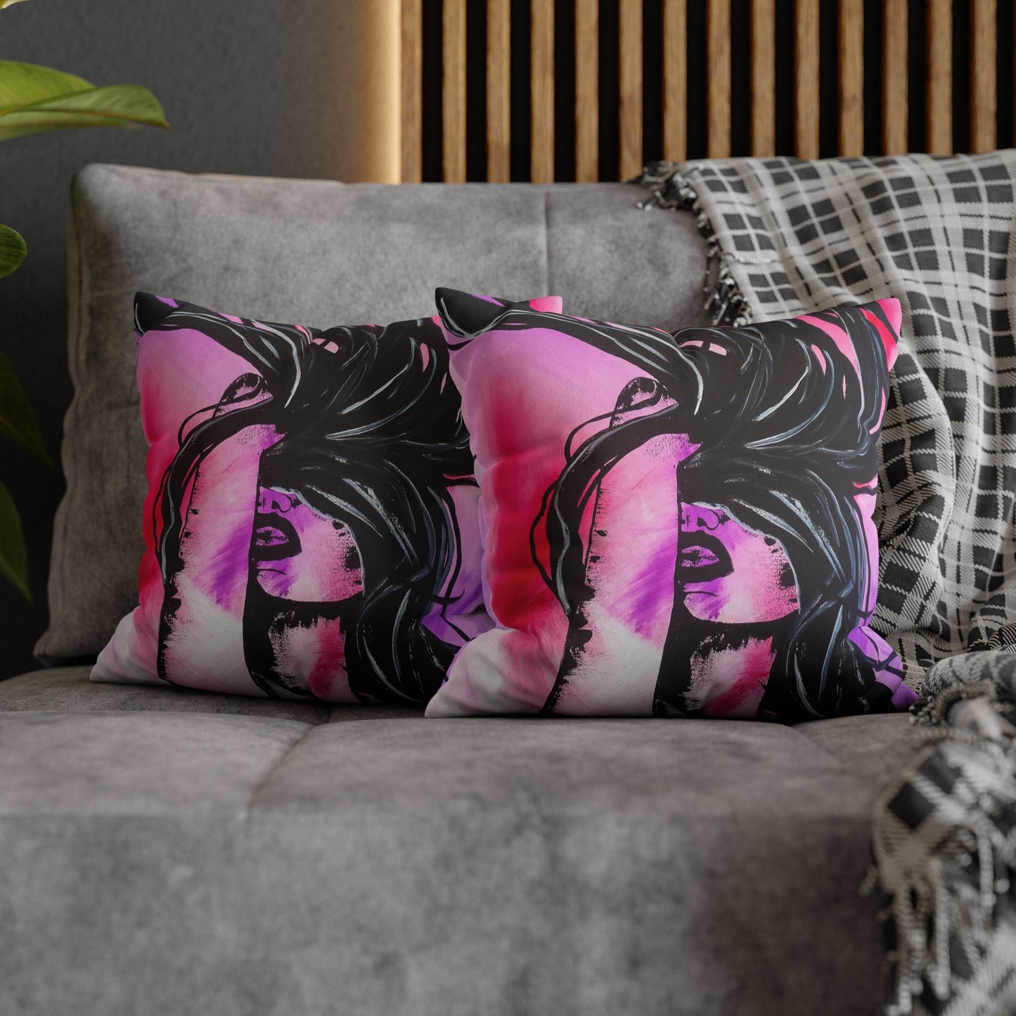 Untamed - Faux Suede Square Pillowcase