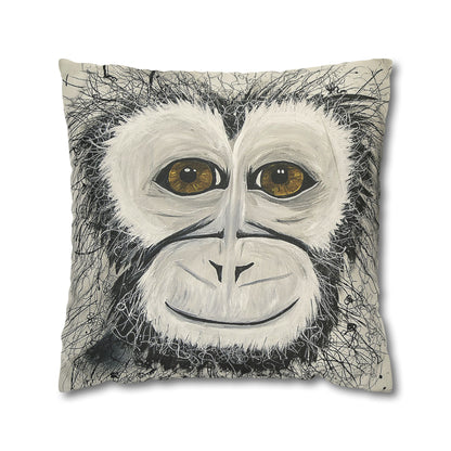 Cheeky Monkey - Faux Suede Square Pillowcase