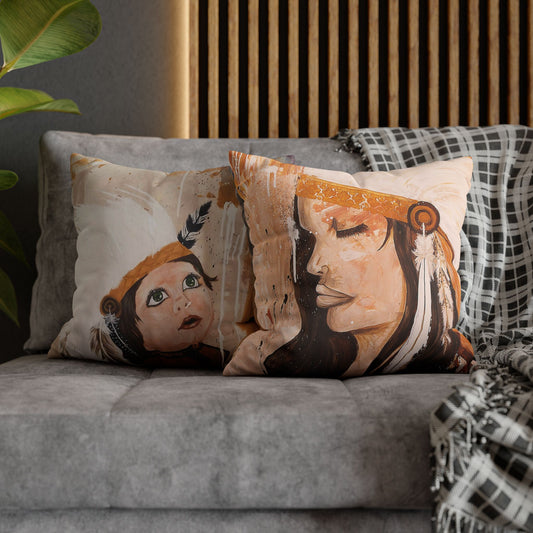 The Dreaming Warriors - Faux Suede Square Pillowcase