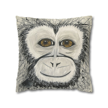 Cheeky Monkey - Faux Suede Square Pillowcase