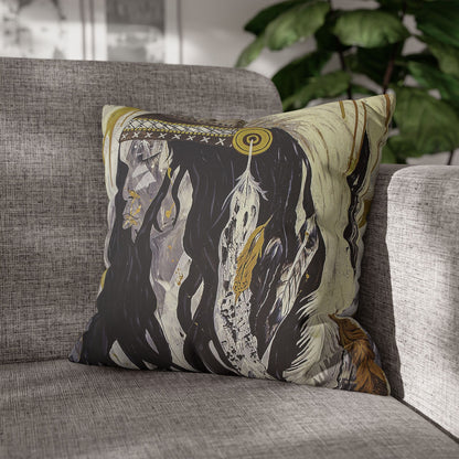 The Dreaming - Faux Suede Square Pillowcase