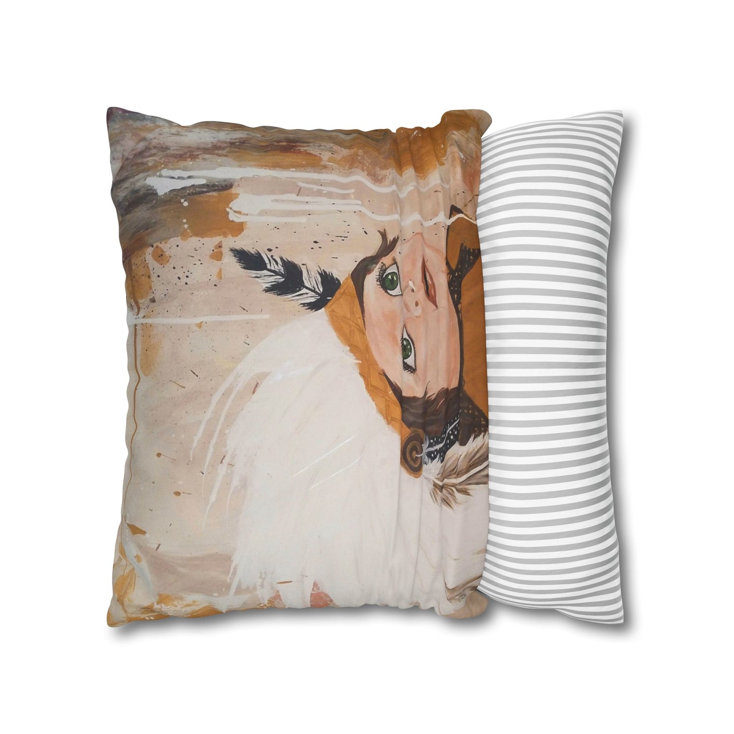 The Dreaming Warriors - Faux Suede Square Pillowcase