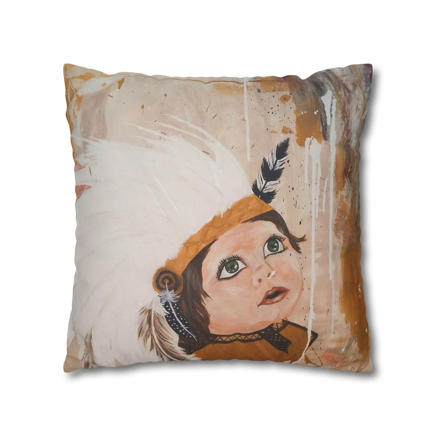 The Dreaming Warriors - Faux Suede Square Pillowcase
